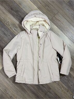 Ci Sono Hooded Sherpa Puffer Jacket